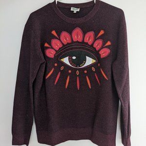 Kenzo Maroon/Burgundy Eye Sweater